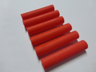 Cilinder Foam Red 8 mm (8 Stuks)